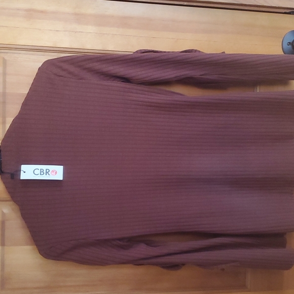 Brown Lace-Up Sleeve Top - Picture 8 of 10